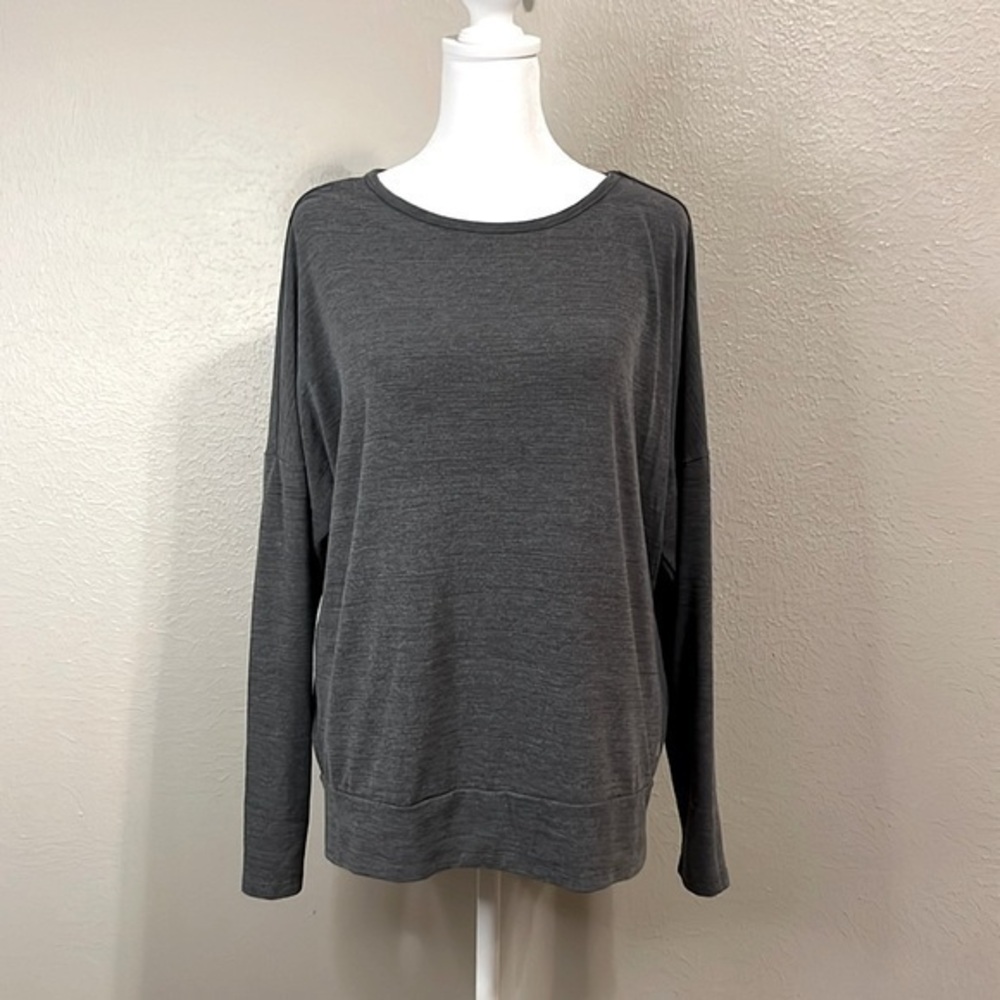 Apana Grey Long Sleeve Sweater SZ M